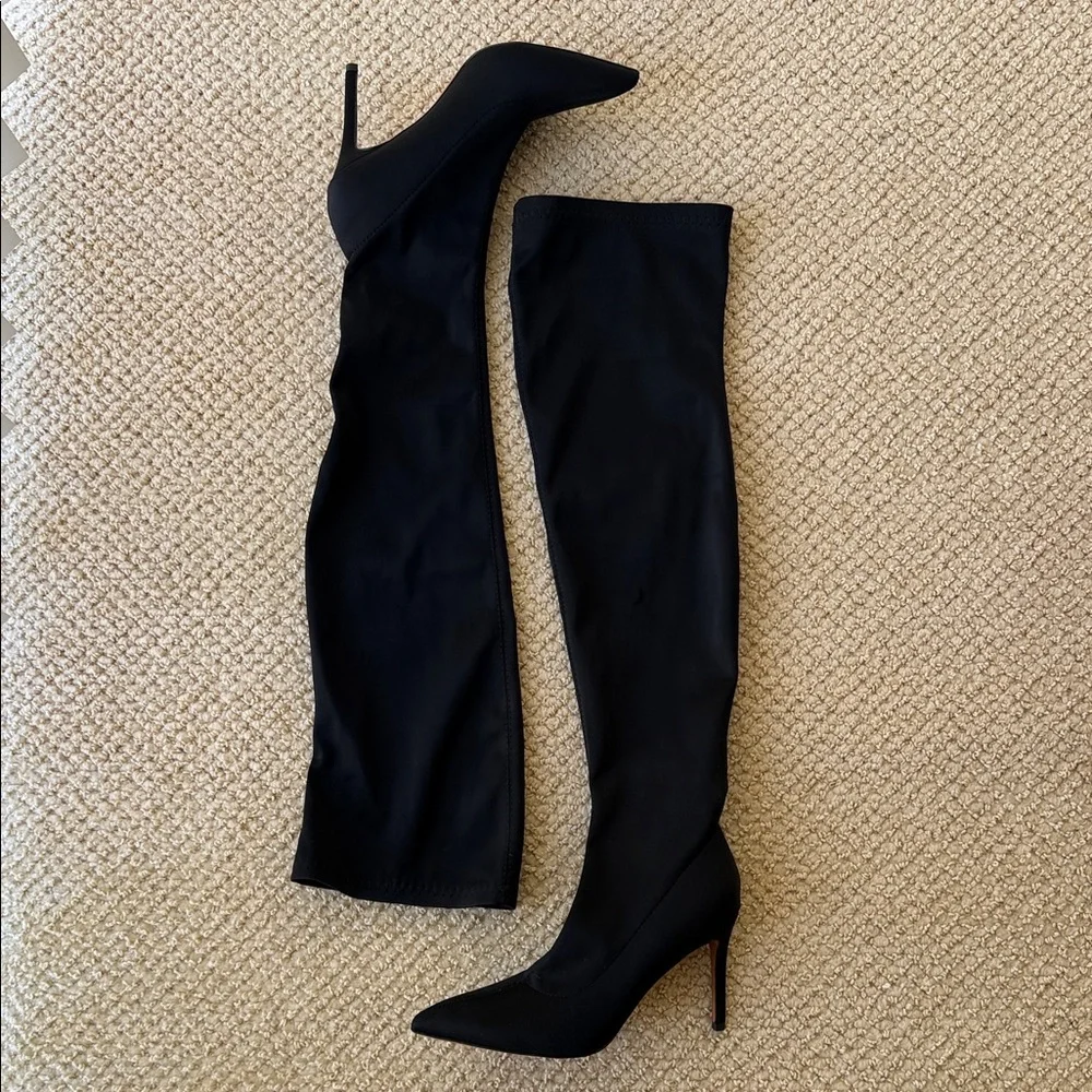 Black Over-the-Knee Stiletto Boots - Women size 42/11